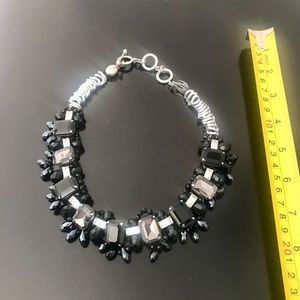 Beaded and rhinestone necklace.